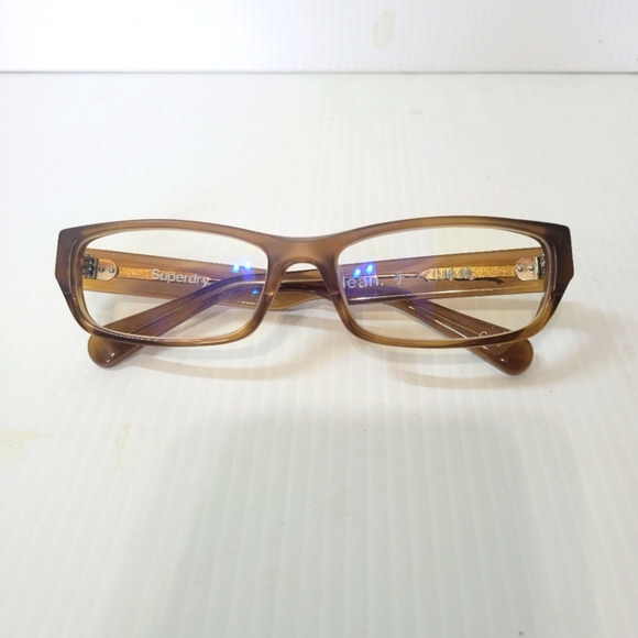 Superdry Dean glasses rectangle frames funky artsy yellow 56 17 135 - Picture 5 of 11